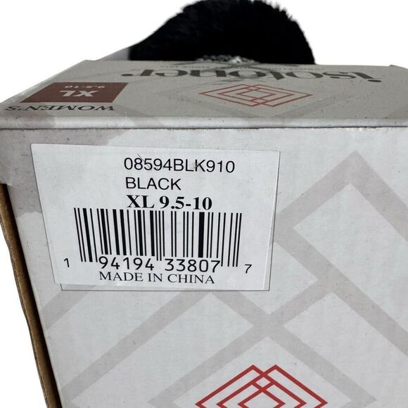 Isotoner Women’s Classic Comfort Memory Foam Slippers Size 9.5/10 Black - Picture 4 of 7